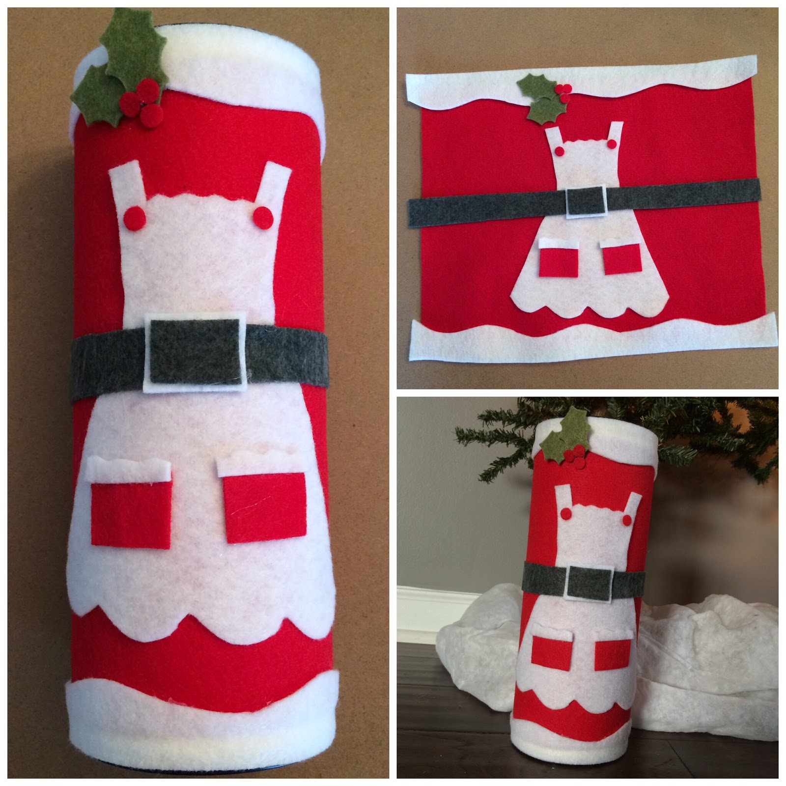 DIY Holiday Money MRS. CLAUS Bank - An Upcycle Project, Felt Craft - LeroyLime