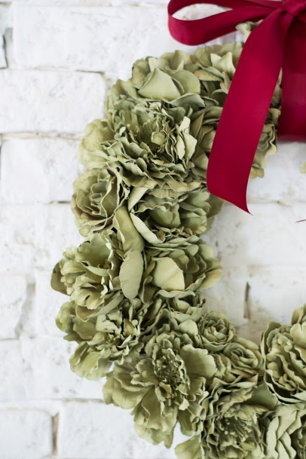 Corona Navidad Flores 