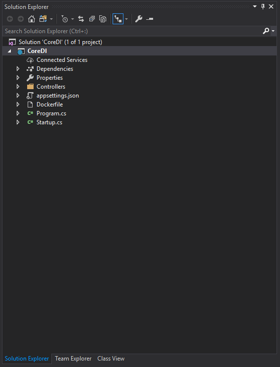 Core IOC container in extension methods