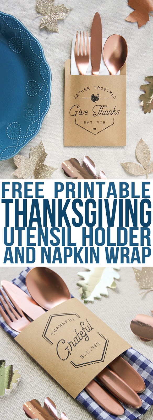 Make these easy utensil pouches to use as Thanksgiving decorations at your table this year. Fun and easy Thanksgiving crafts.