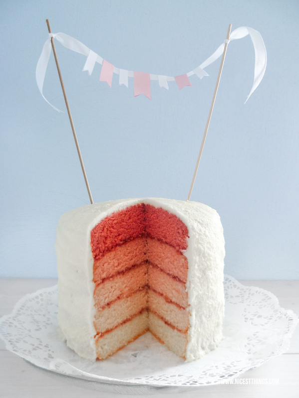 Regenbogen Kuchen Pink Rainbow Cake