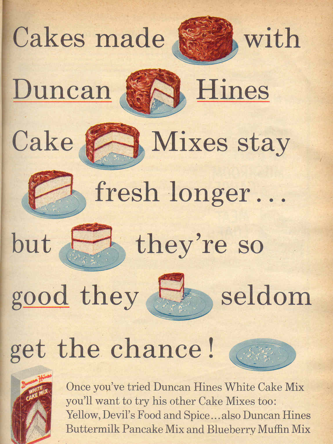 gold country girls Then And Now 83 Duncan Hines Cake Mixes