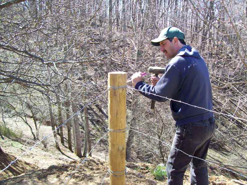 Mike and Lisa's World Chapter 57...How To Install A Barbed Wire Fence
