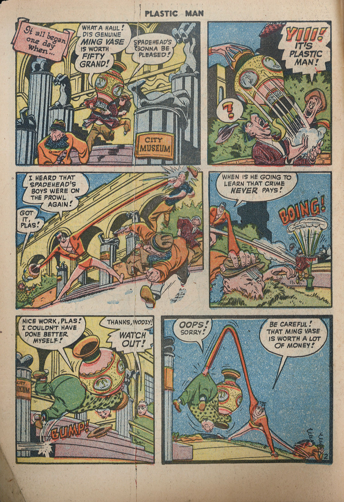 Read online Plastic Man (1943) comic -  Issue #12 - 4