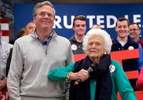 DROWNING JEB SENDS SOS TO 90 YEAR MOM?