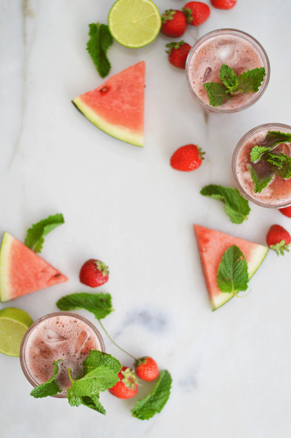 Watermelon, Strawberry and Lime Juice  | https://oandrajos.blogspot.com