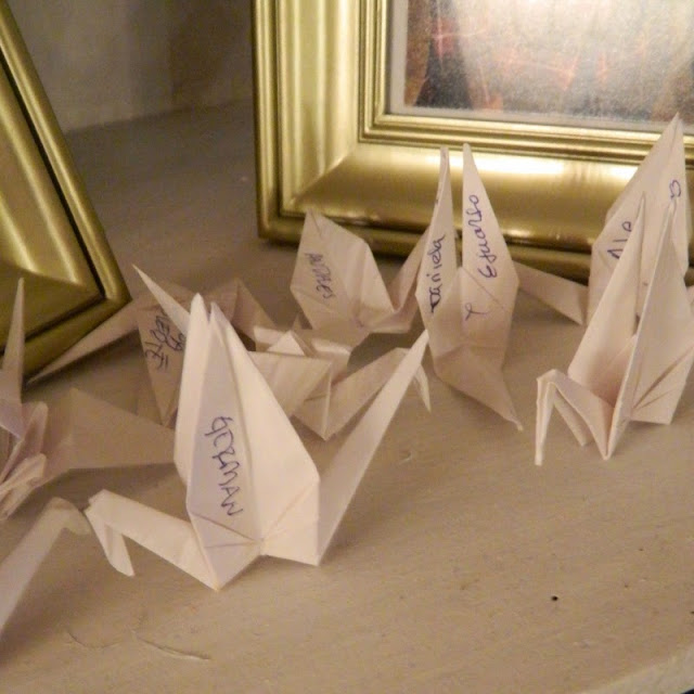 Ambientar una boda con origami. 