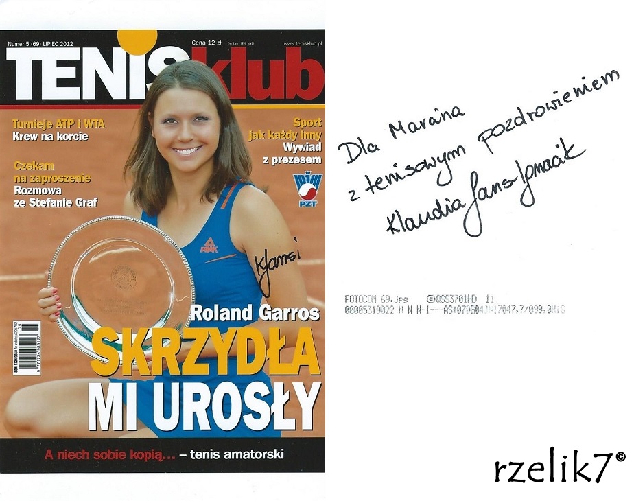 rzelik7 autografy (autographs collection) Klaudia JansIgnacik