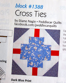 Cross Ties quilt block designed by Diane Nagle