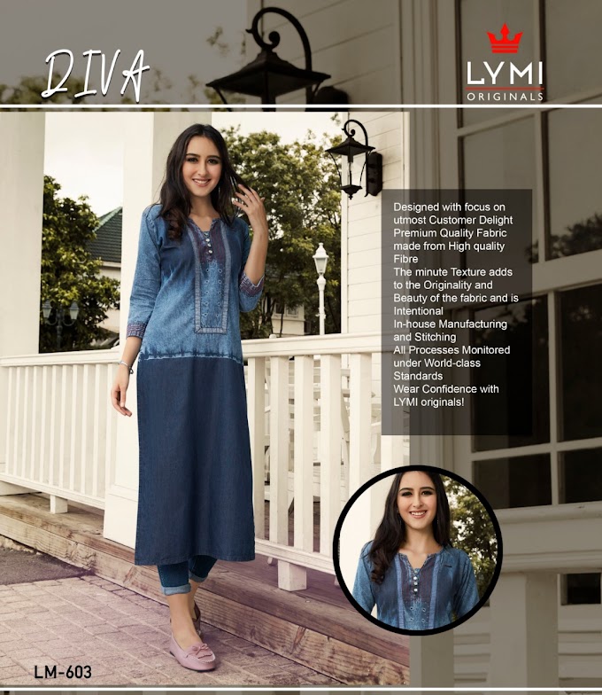 Lymi Diva Denim Kurtis catalog wholesaler