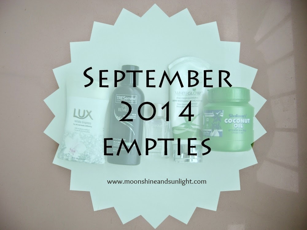 Semptember 2014 empties || My first empties post