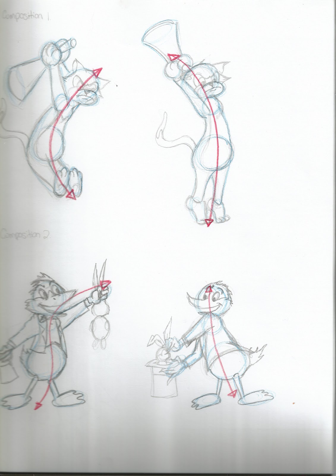 Amy's Drawing Visualization Blog Line of Action Tutorial Correction