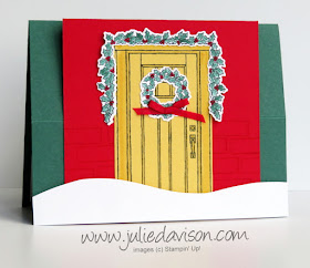 VIDEO: Fun Fold Series: Easel Card Tutorial ~ Stampin' Up! At Home With You Christmas Card ~ www.juliedavison.com