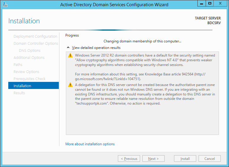 Создать домен windows. Настройка сетевого адаптера для Active Directory. Cannot serve Directory. Installation Direction.