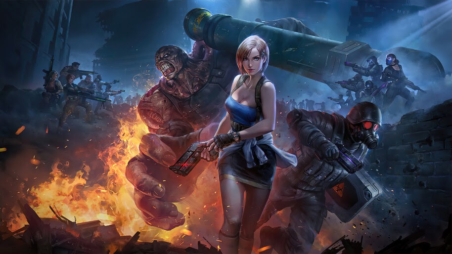 Resident Evil 3 Remake, Jill Valentine, Nemesis, Hunk, 4K, #3.1611