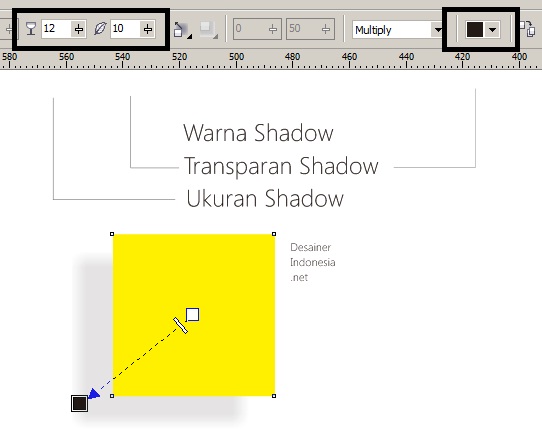 Cara Membuat Bayangan / Drop Shadow di Coreldraw
