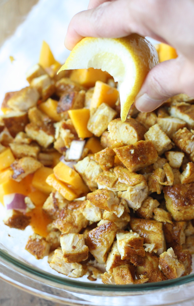 Curry Chicken Mango Salad recipe by SeasonWithSpice.com