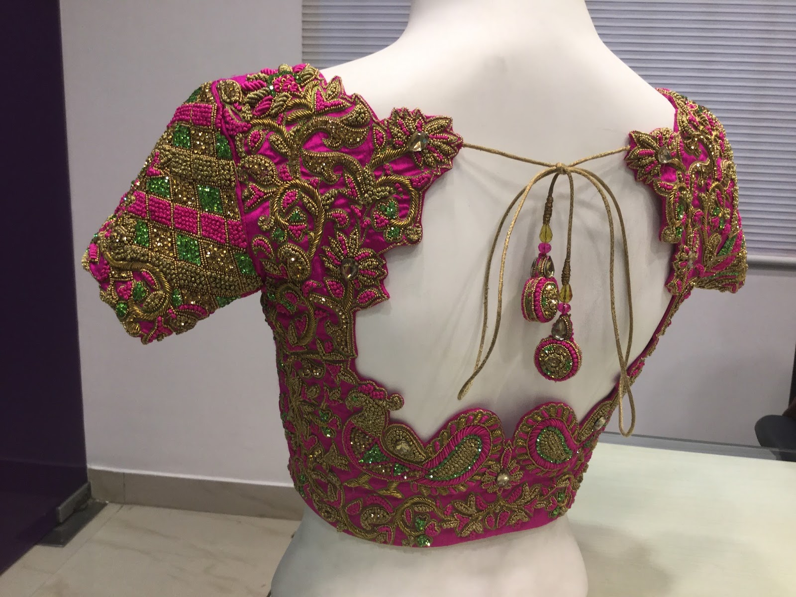 Blouses For Indian Ethnic Sarees, With Intricate Zardozi Embroidery