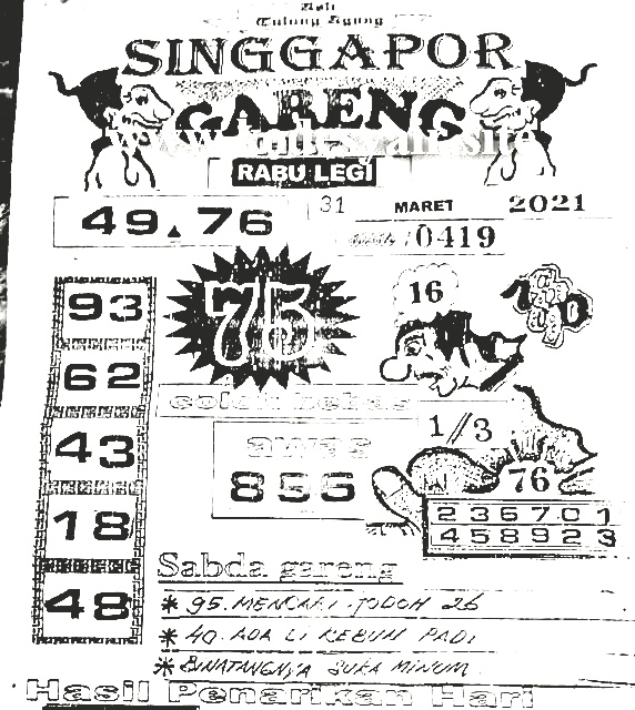 Syair Sgp 31 Maret 2021 Prediksi Sgp Hari Ini Ubertoto