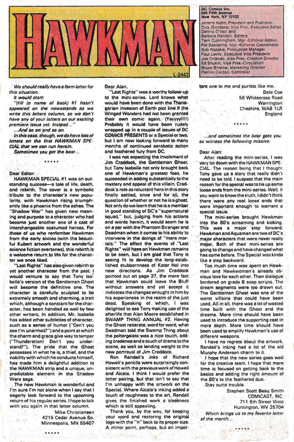 Hawkman (1986) Issue #3 #3 - English 26