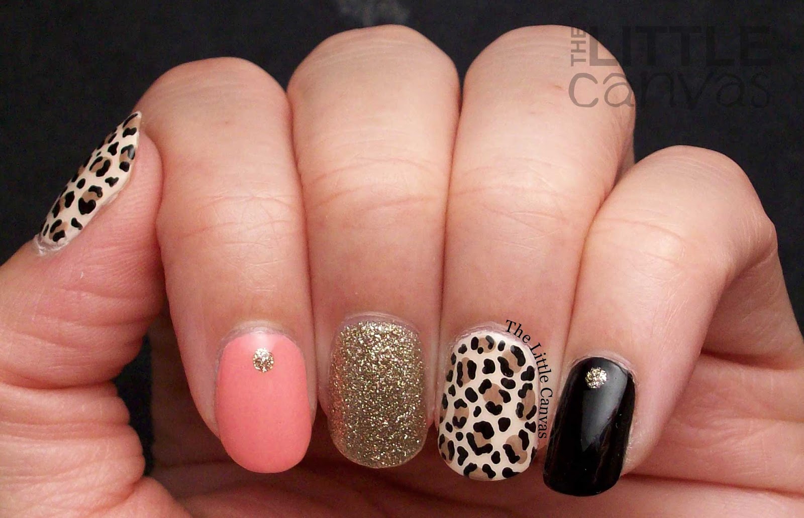 Easy Leopard and Rose Nail Art Designs - wide 3