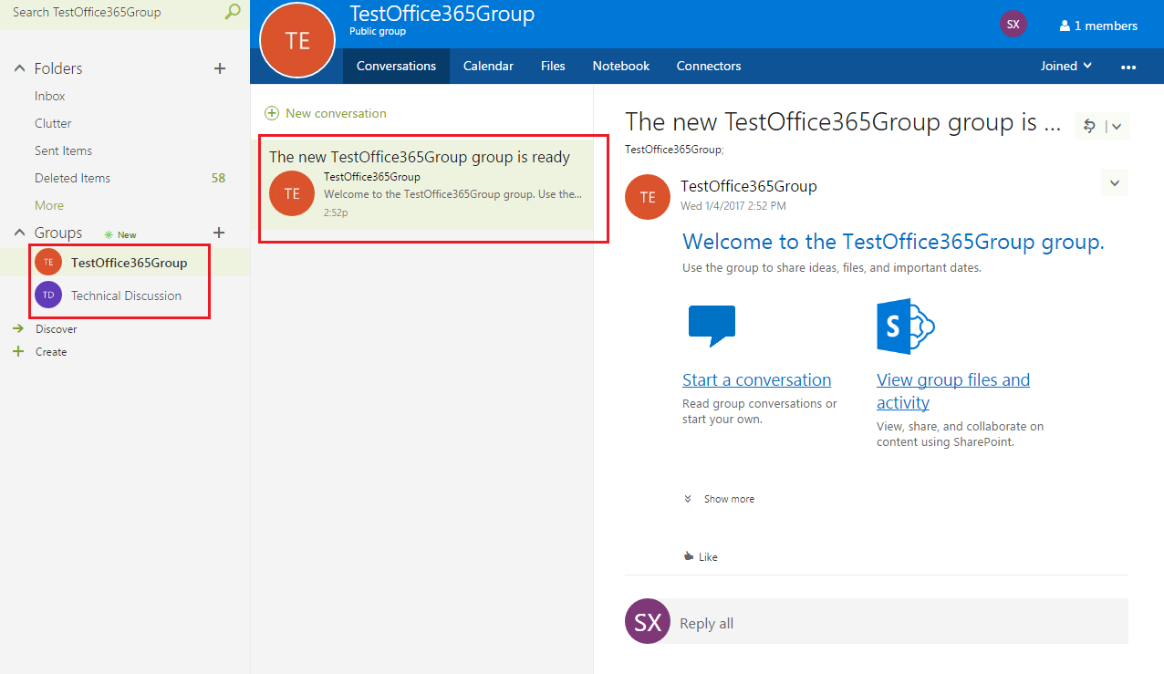 Unified Communications Services Office 365 Groups With On