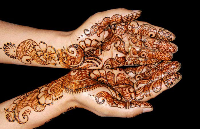 Floral Mehndi Designs for Wedding