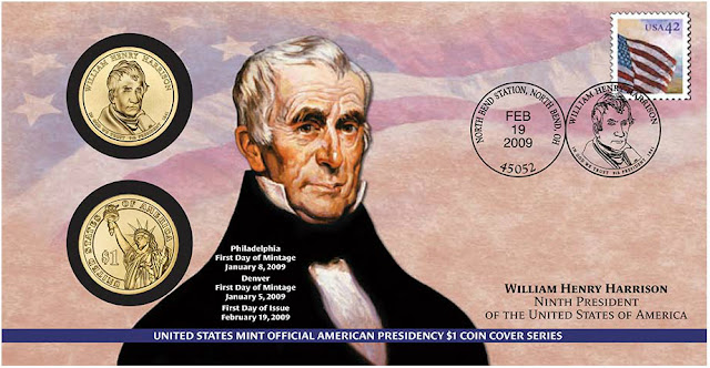 William Henry Harrison 2009 One Dollar Coin Cover