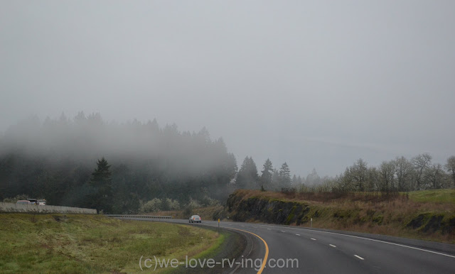 Lots of fog but the roads are good for travelling.