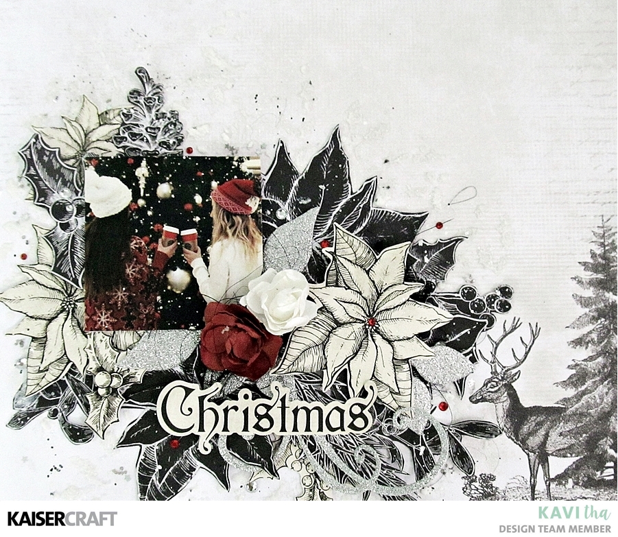 Kalalayaa's Art Stuido Christmas Layouts with Kaisercraft