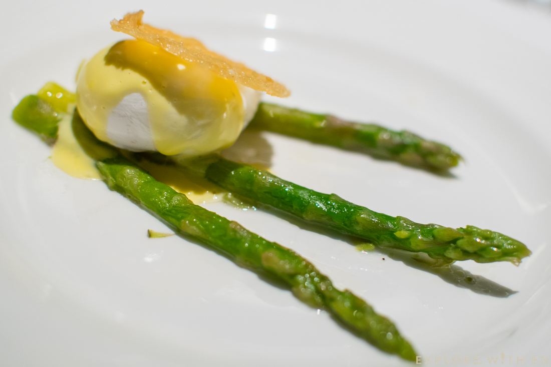 P&O Cruises Food, Poached Egg, Asparagus