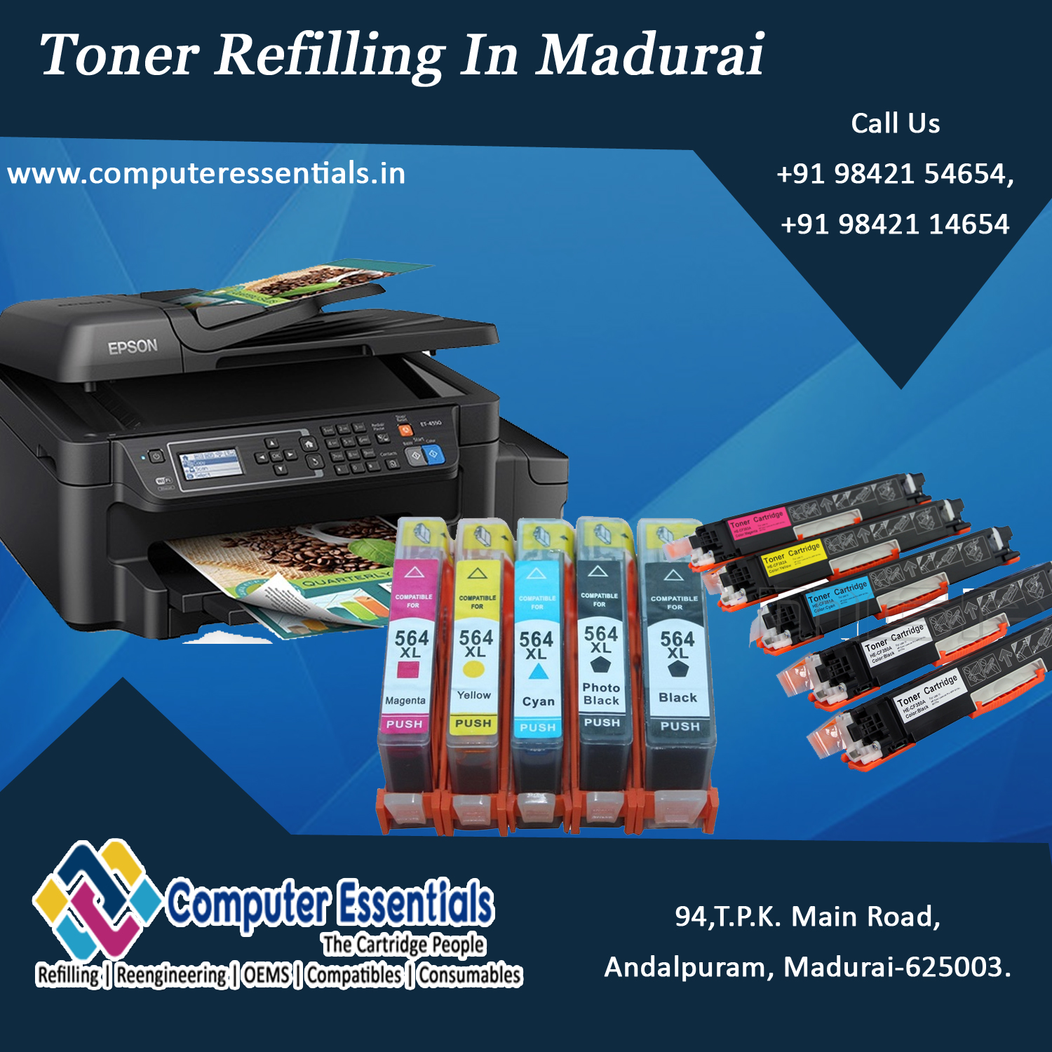 Toner Catridges and Ink Cartridges - Toner Refilling In Madurai