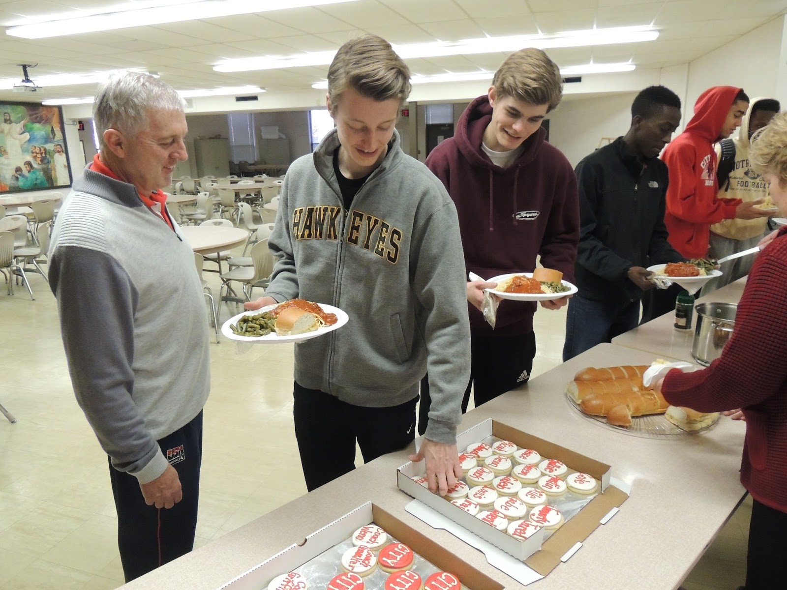 City High Boys Basketball Spaghetti Team Meal
