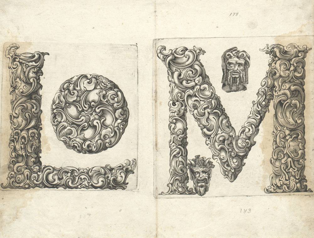 pair of fantasy letterforms - 'l' + 'm'