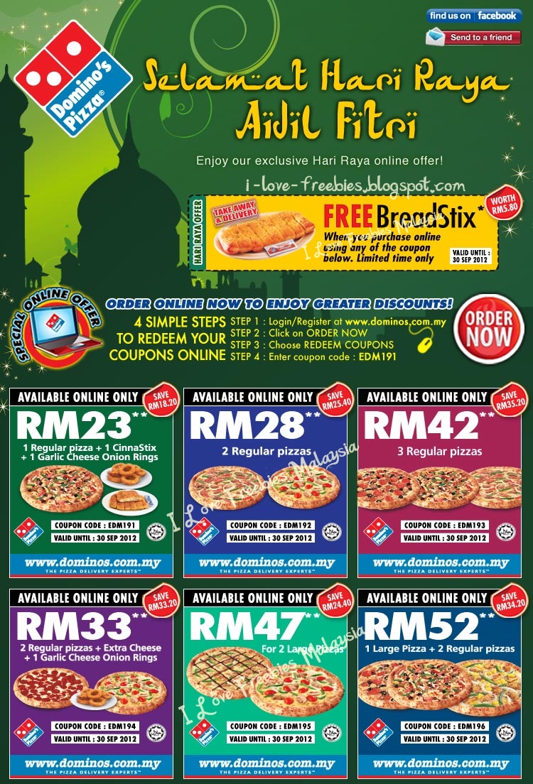 I Love Freebies Malaysia: Promotions > Free BreadStix at ...
