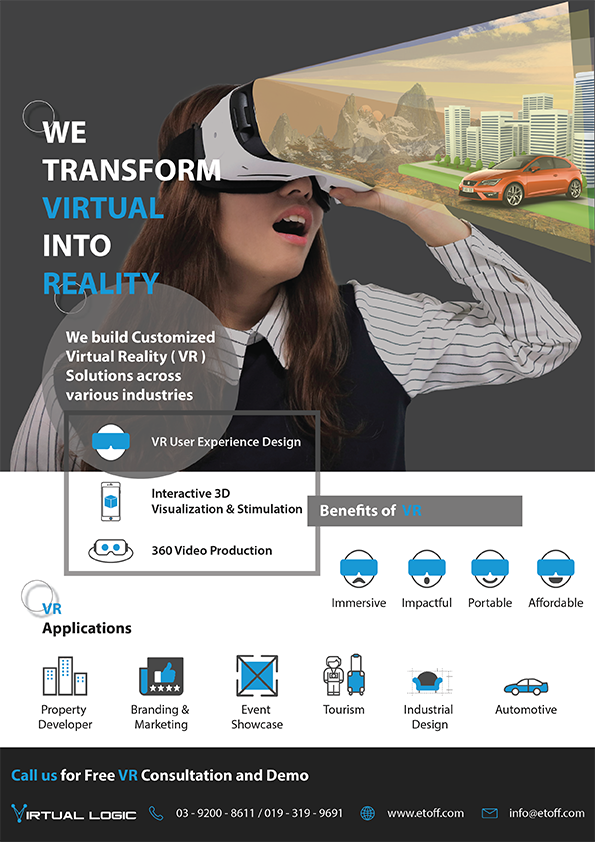 Virtual Reality Poster. Inhouse Poster Design. Virtual Logic.