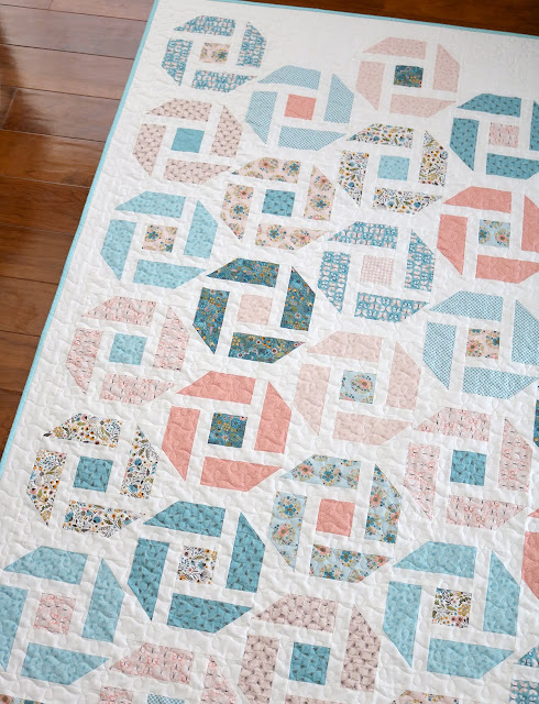 Cheer Up quilt by Andy of A Bright Corner - using Wanderings fabrics from Poppie Cotton