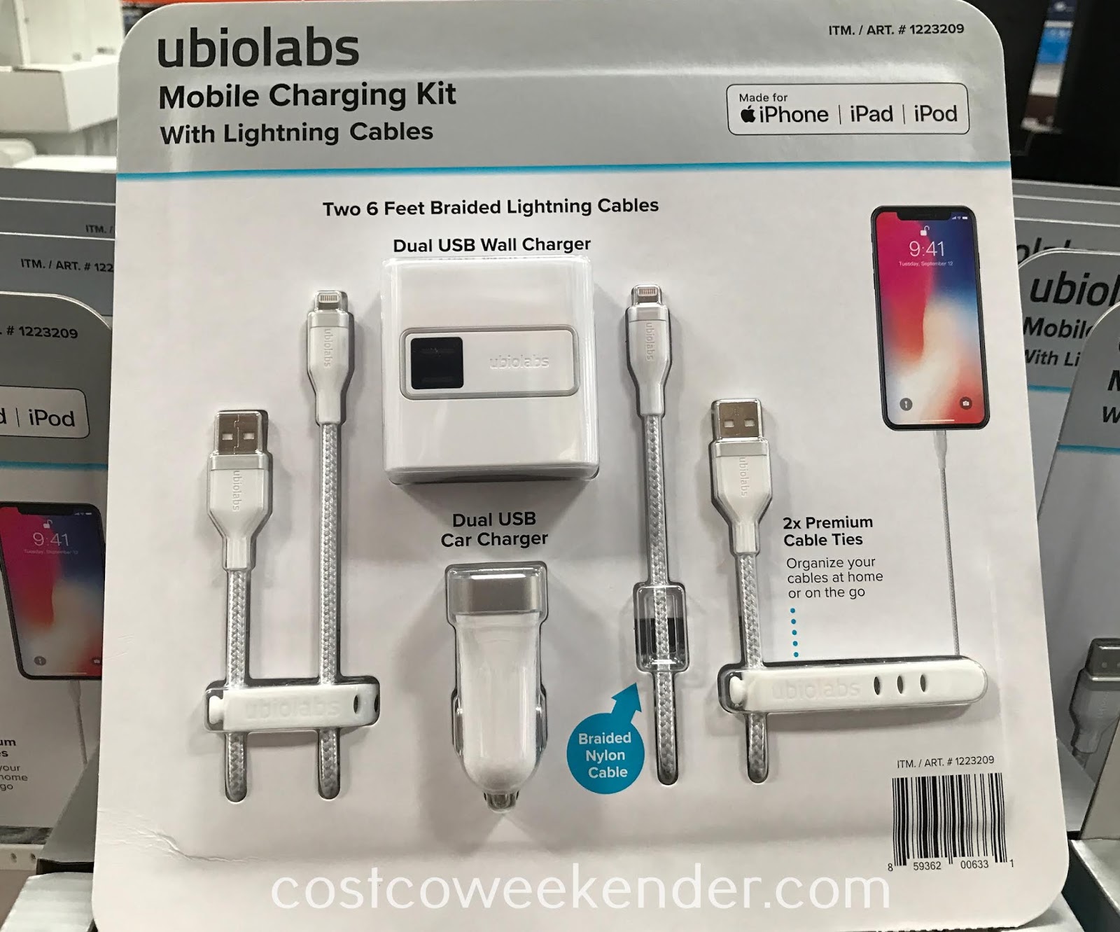 Ubio Labs Mobile Charging Kit with Lightning Cables | Costco Weekender