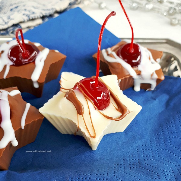 Inexpensive, elegant sweet cherry chocolate treats to add to a sweet party platter and they make great gifts as well!