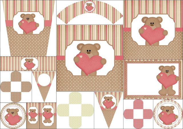 Bear in Love: Free Printable Kit.