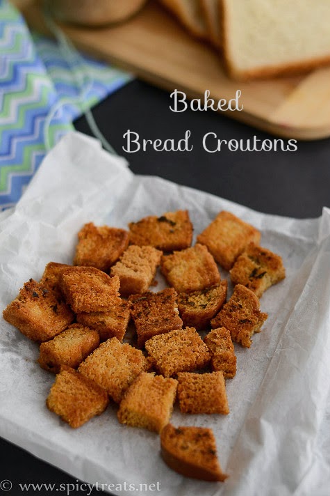 Baked Bread Croutons