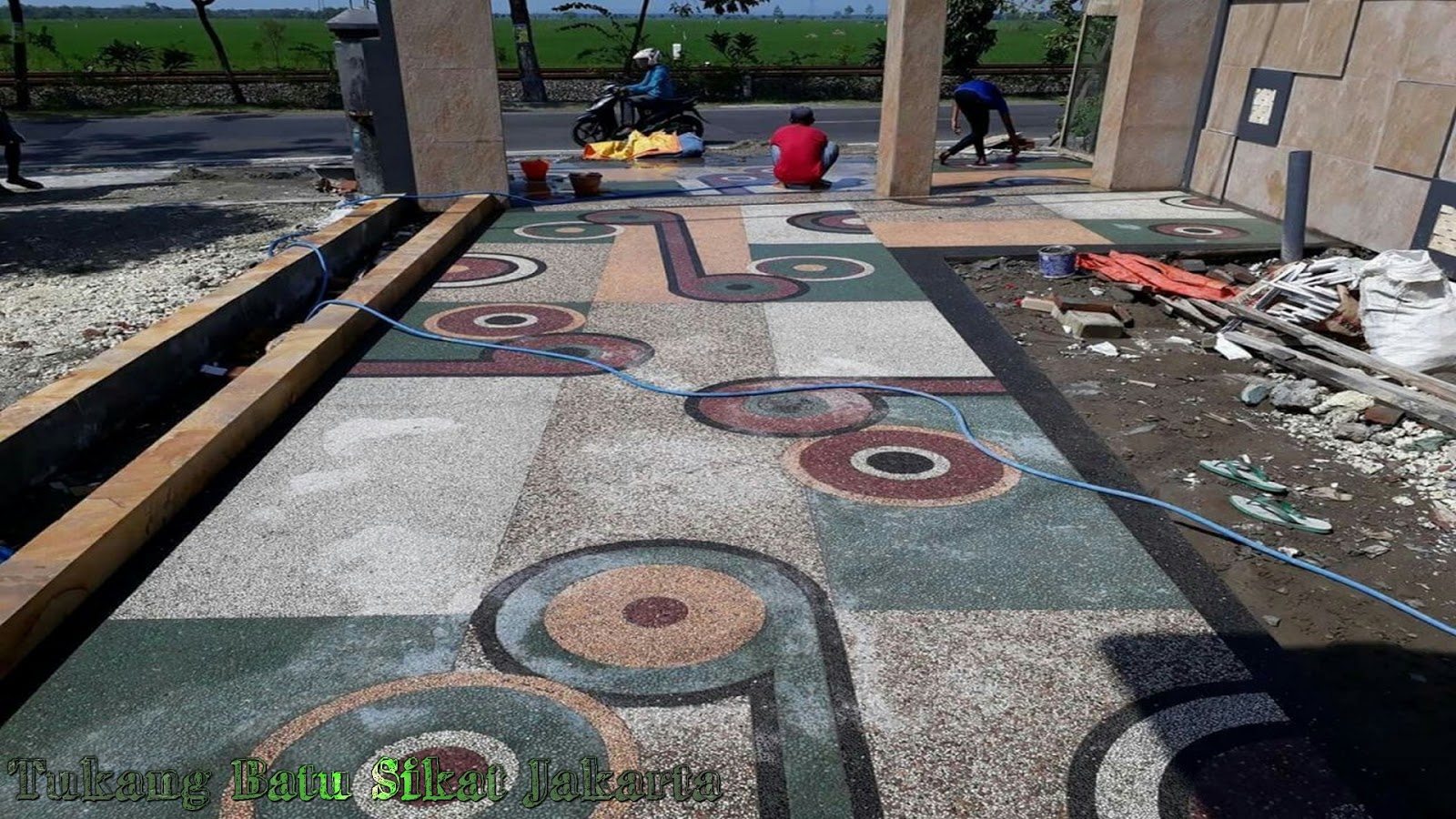 36 Koleksi Foto Gambar Carport Batu Sikat Motif Minimalis Terbaru