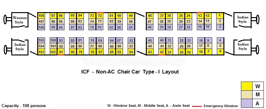 Train Chair Car Seat Map Train Chair Car Seat Map
