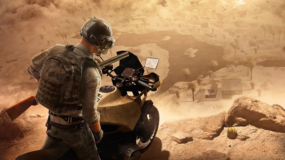 PUBG, Sandstorm, Motorcycle, Mad Miramar, 4K, #3.1970