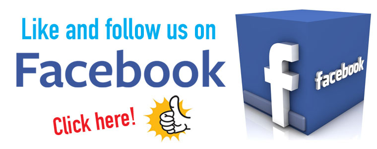 You can follow us on facebook with just a click