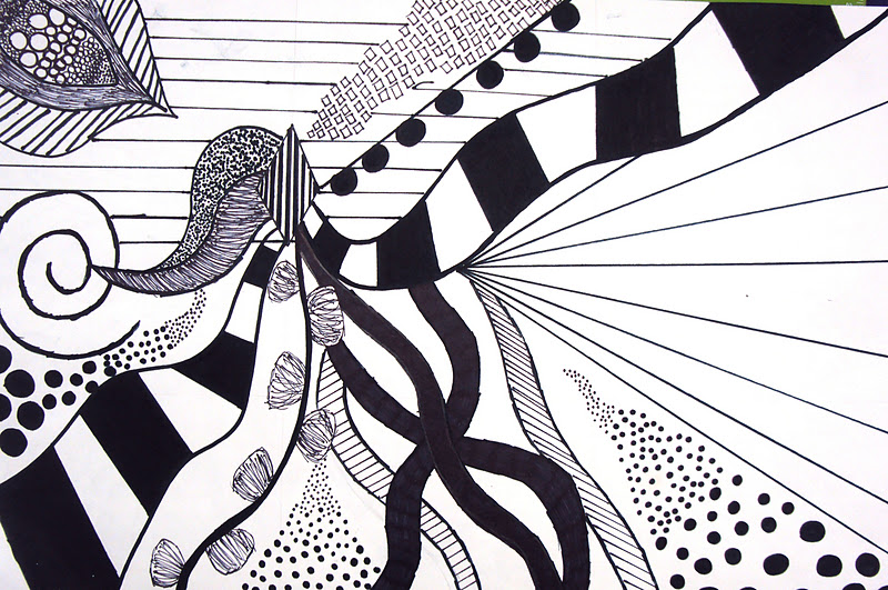 Art 1: Black and White Nonobjective Compositions