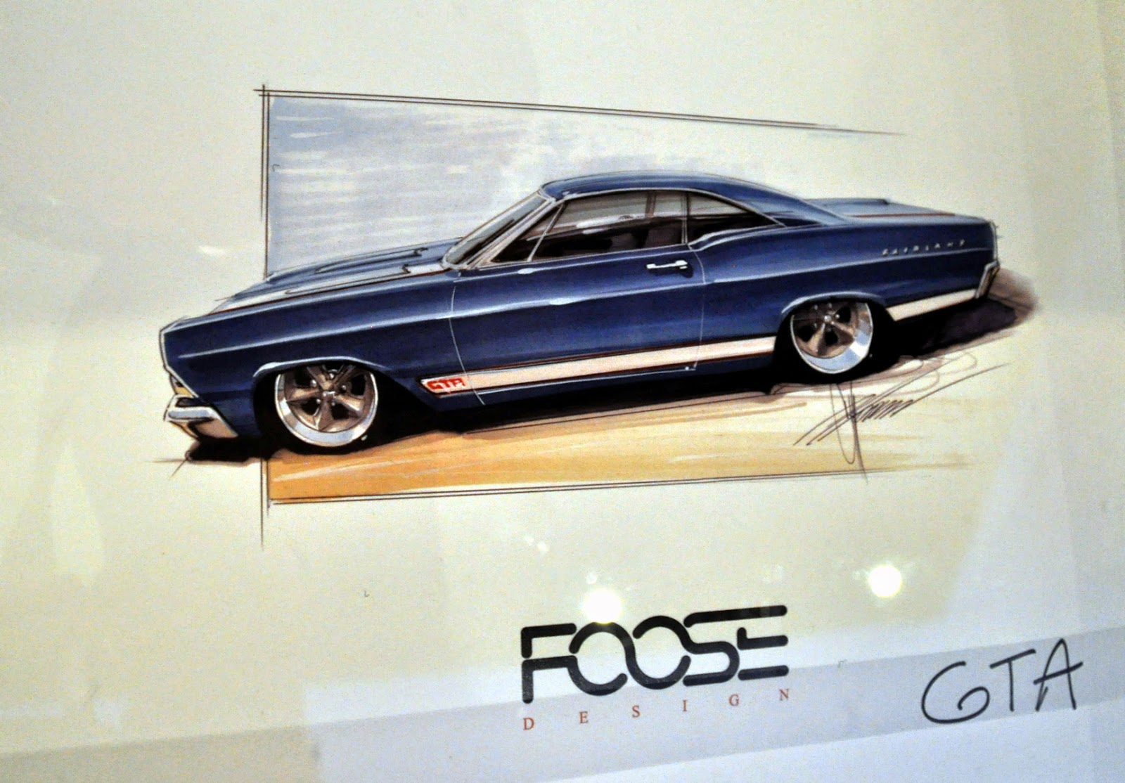 Just A Car Guy: Chip Foose's semi trailer of merchandise, had a cool set  up, this truck, and some designs on display