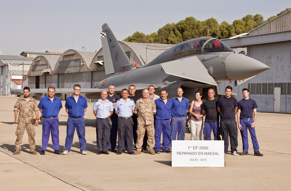 La Maestranza Aérea de Albacete completa la primera reparación mayor de un Eurofighter