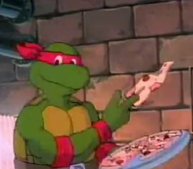 Raphael pizza Teenage Mutant Ninja Turtles cartoon