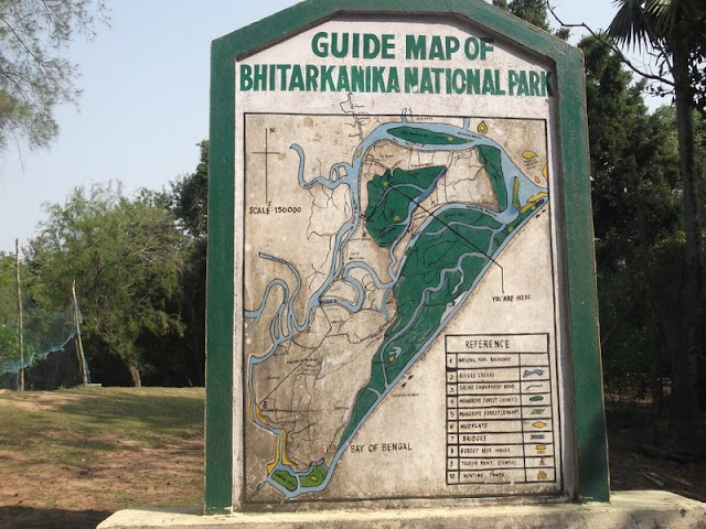 Bhiterkanika National Park, Map